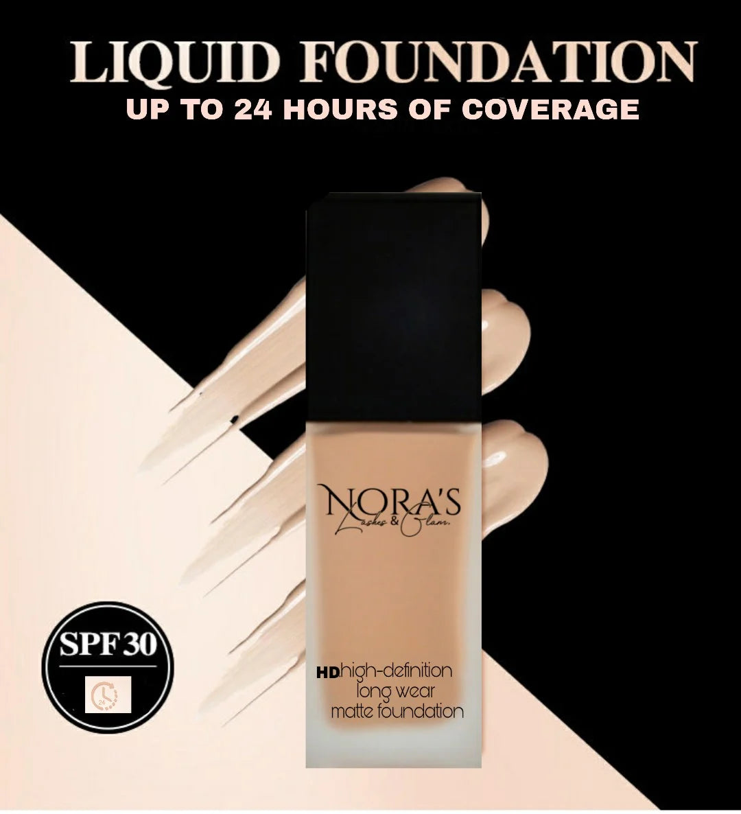 LIQUID FOUNDATION UP TO 24 HOURS OF COVERAGE